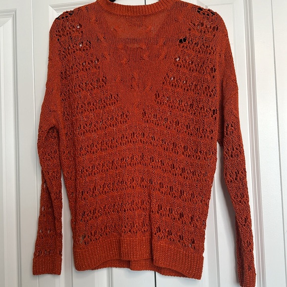 MASSIMO DUTTI orange knit sweater - Picture 7 of 7